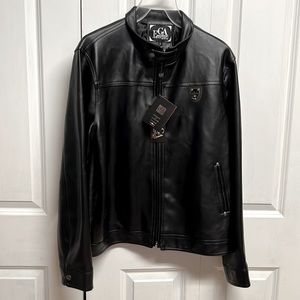 Large Emporio Ega Luxury Collection Italian Men's Black PVC Italy made Size L